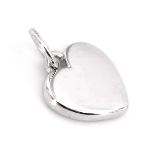12 Pack: Sterling Silver Heart Icon Charm by Bead Landing™